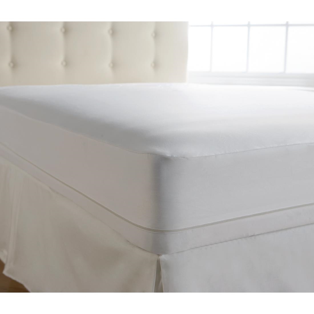 Mitre Comfort Allerzip Smooth Mattress Protector Double