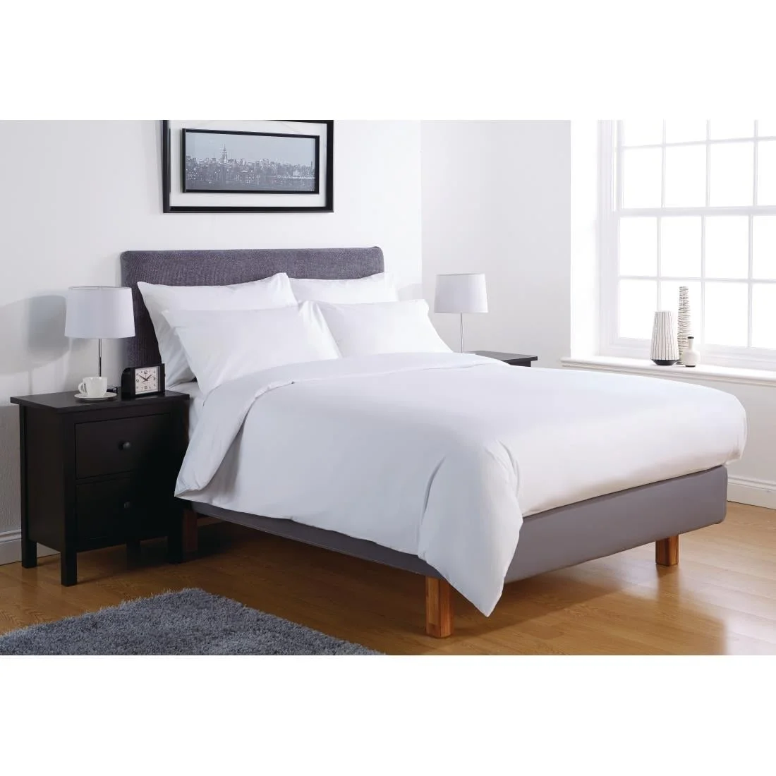 Mitre Comfort Percale Fitted Sheet White King Size - Image 2