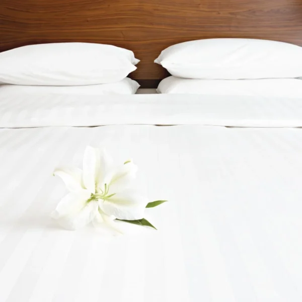 Mitre Comfort Satin Flat Sheet White King Size
