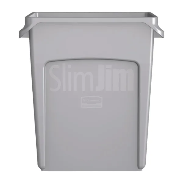 Rubbermaid Slim Jim Container with Venting Channels Grey 60Ltr