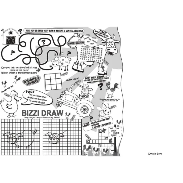 Crafti's Kids Activity Sheet Assorted Designs Pack of 500