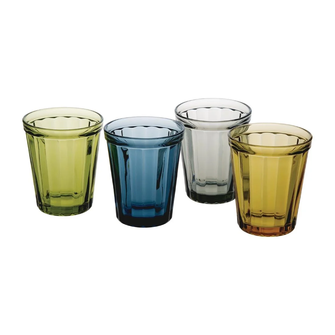 Olympia Cabot Panelled Glass Tumbler Blue 260ml - Image 3