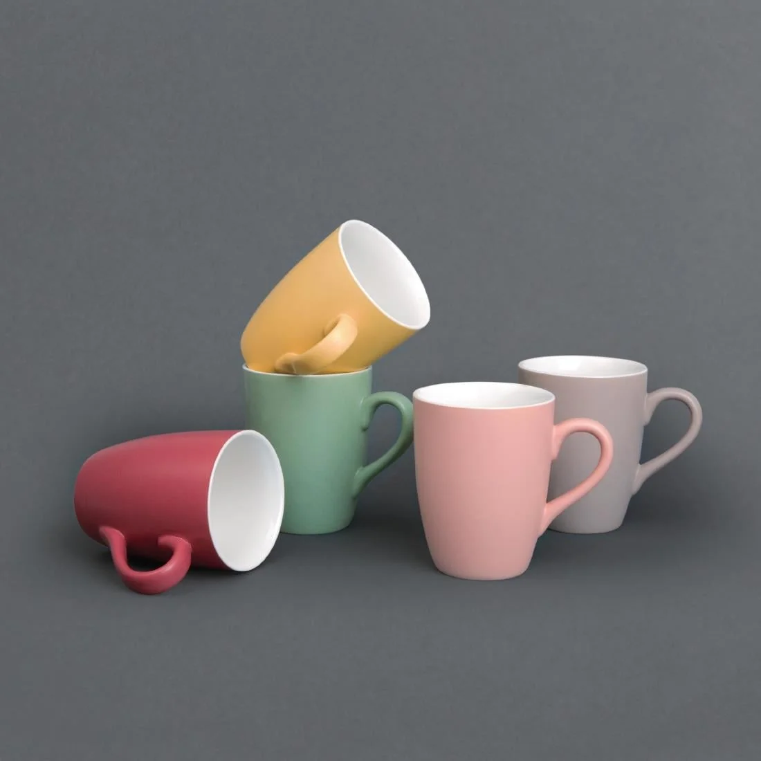 Olympia Matt Pastel Mug Grey 320ml - Image 2