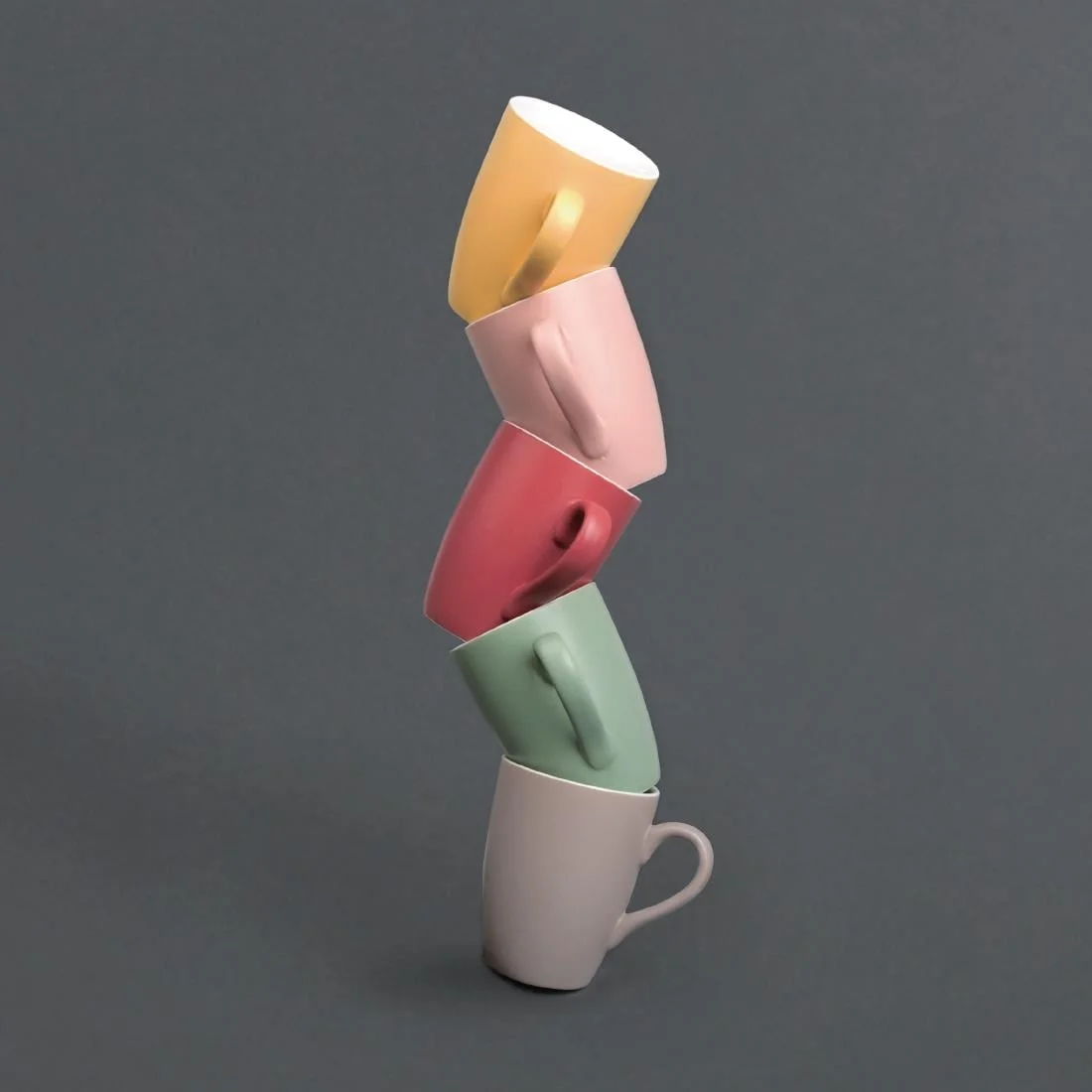 Olympia Matt Pastel Mug Grey 320ml - Image 3