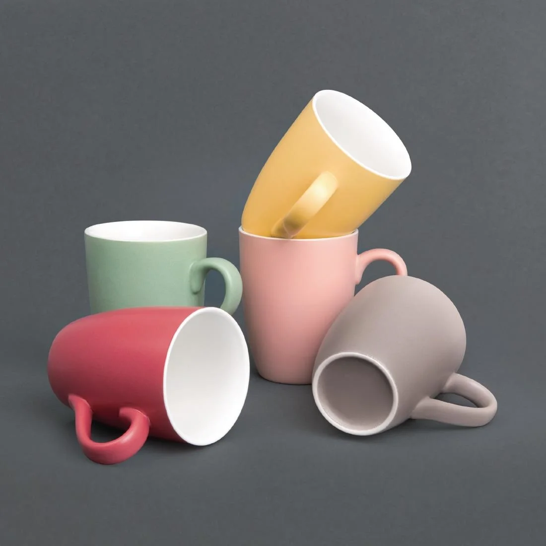 Olympia Matt Pastel Mug Grey 320ml - Image 5