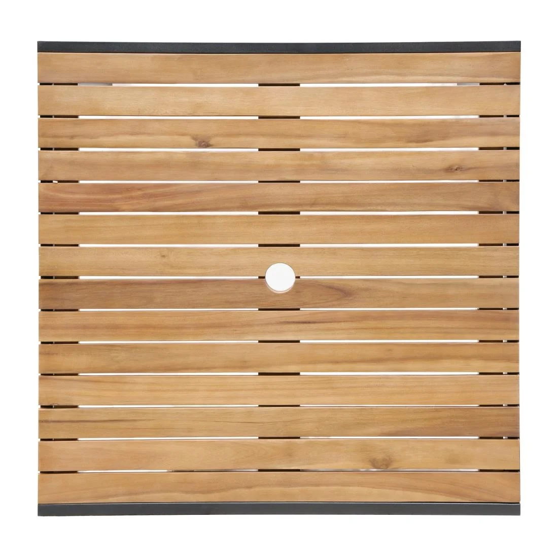 Bolero Square Steel and Acacia Table 800mm - Image 3