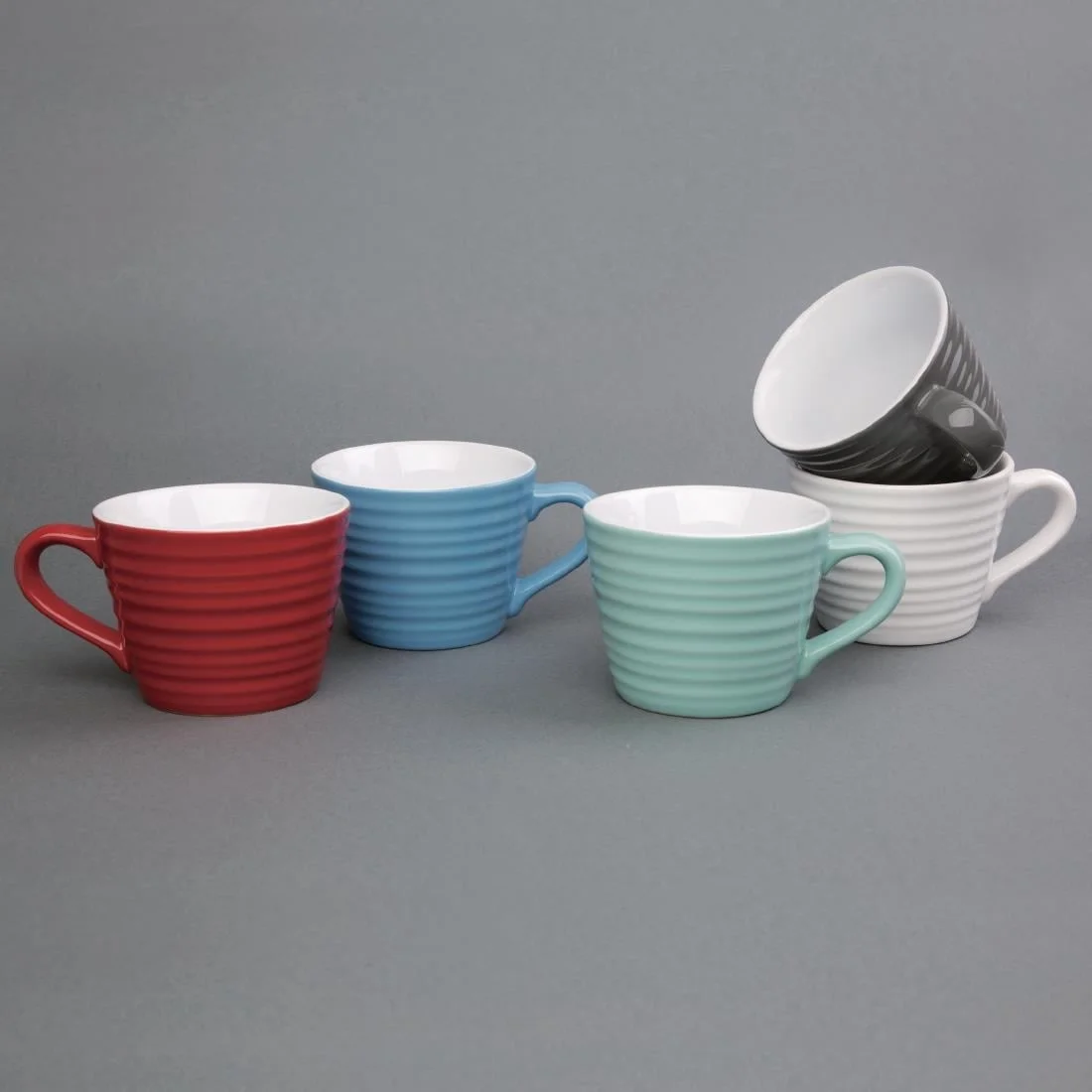 Olympia Cafe Aroma Mugs Aqua 230ml (6 Pack) - Image 2