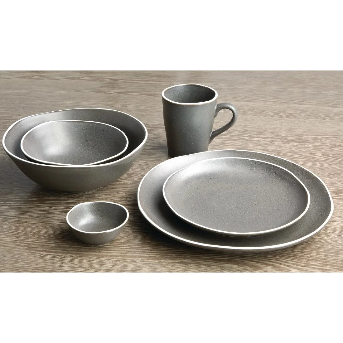 Olympia Chia Plates Charcoal 270mm (6 Pack) - Image 3