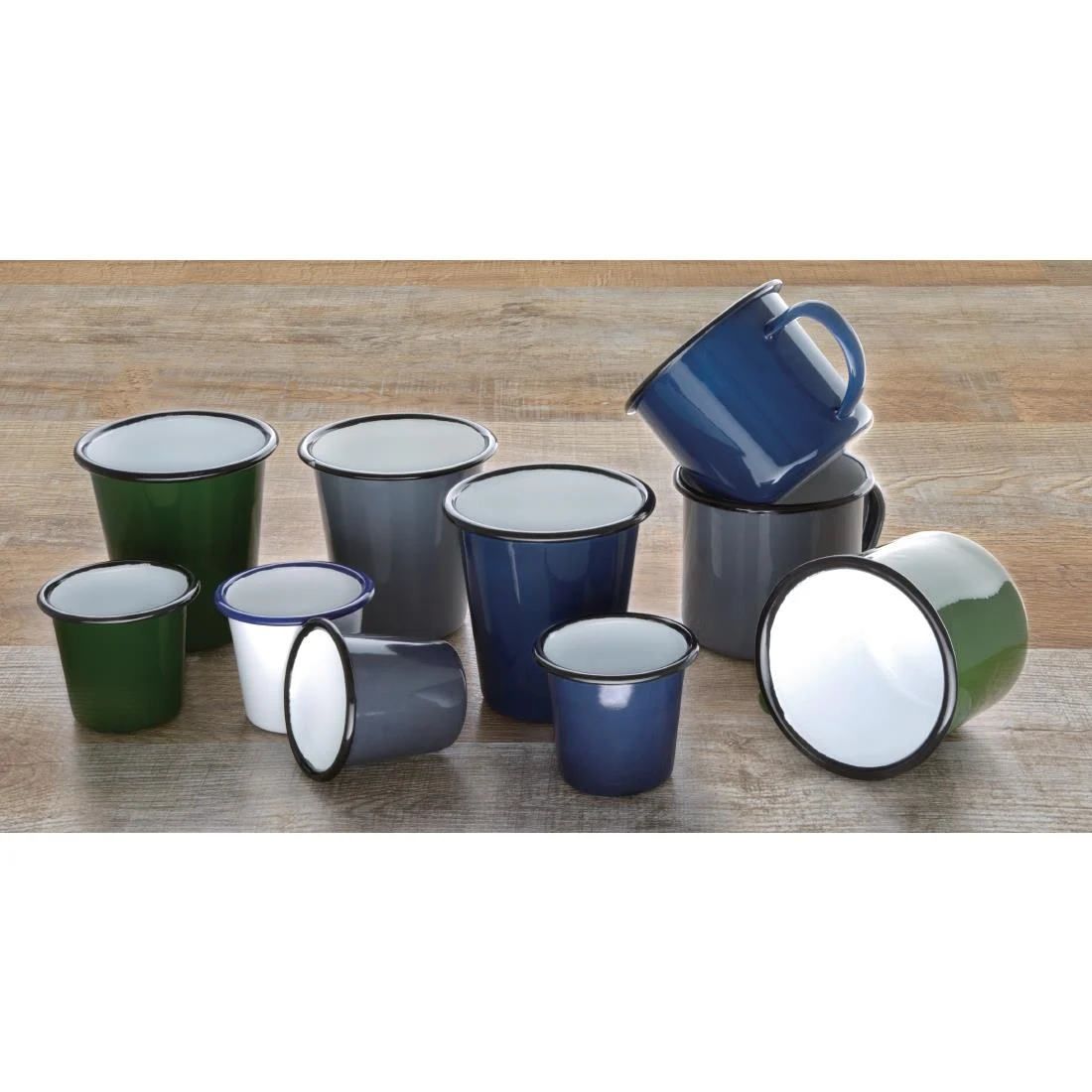 Olympia Enamel Mug Grey 350ml