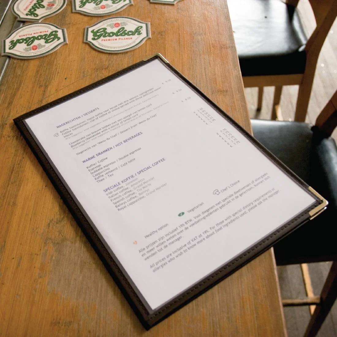 Securit Crystal Double Sided Menu Cover A4 Double - Image 3