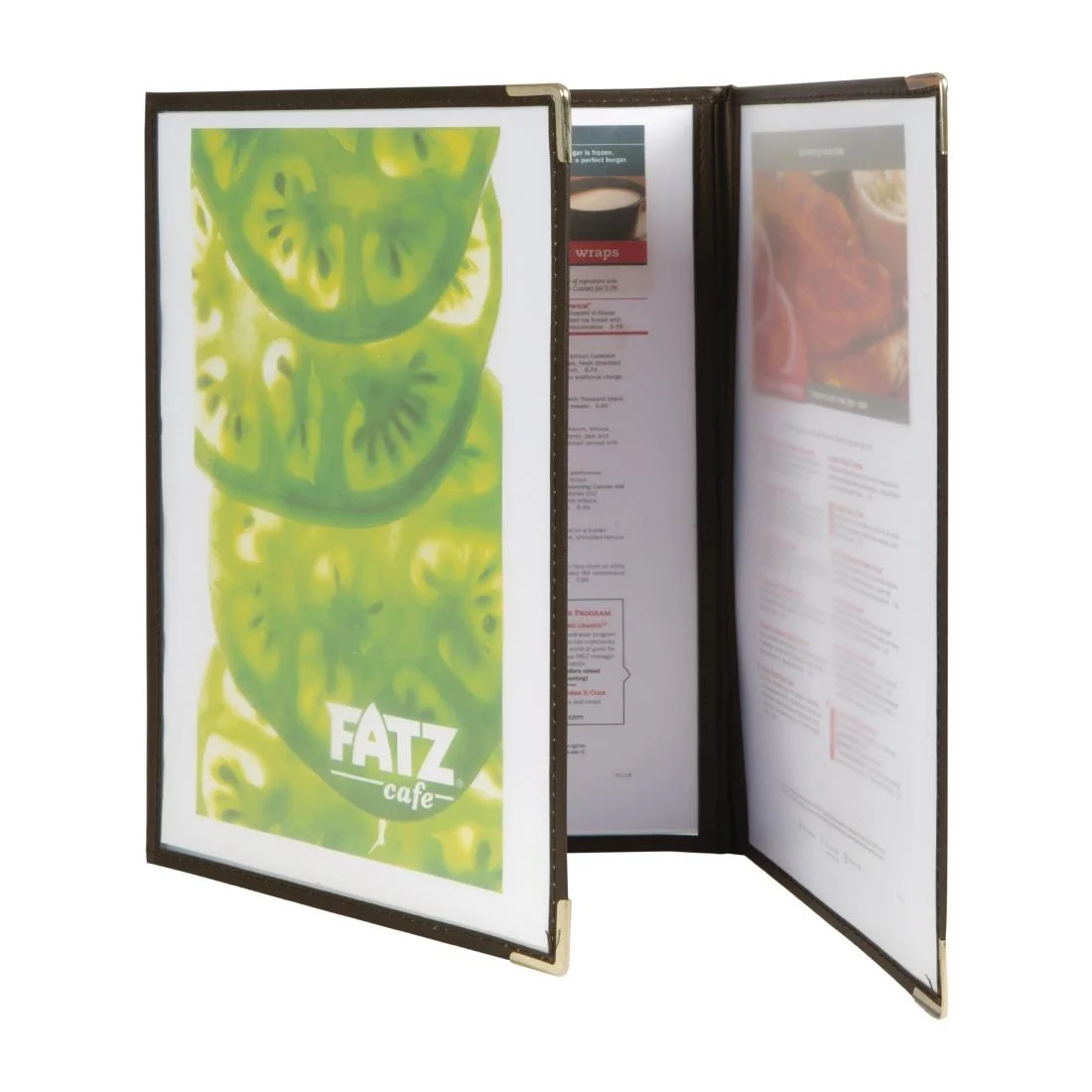 Securit Crystal Double Sided Menu Cover A4 Triple - Image 1