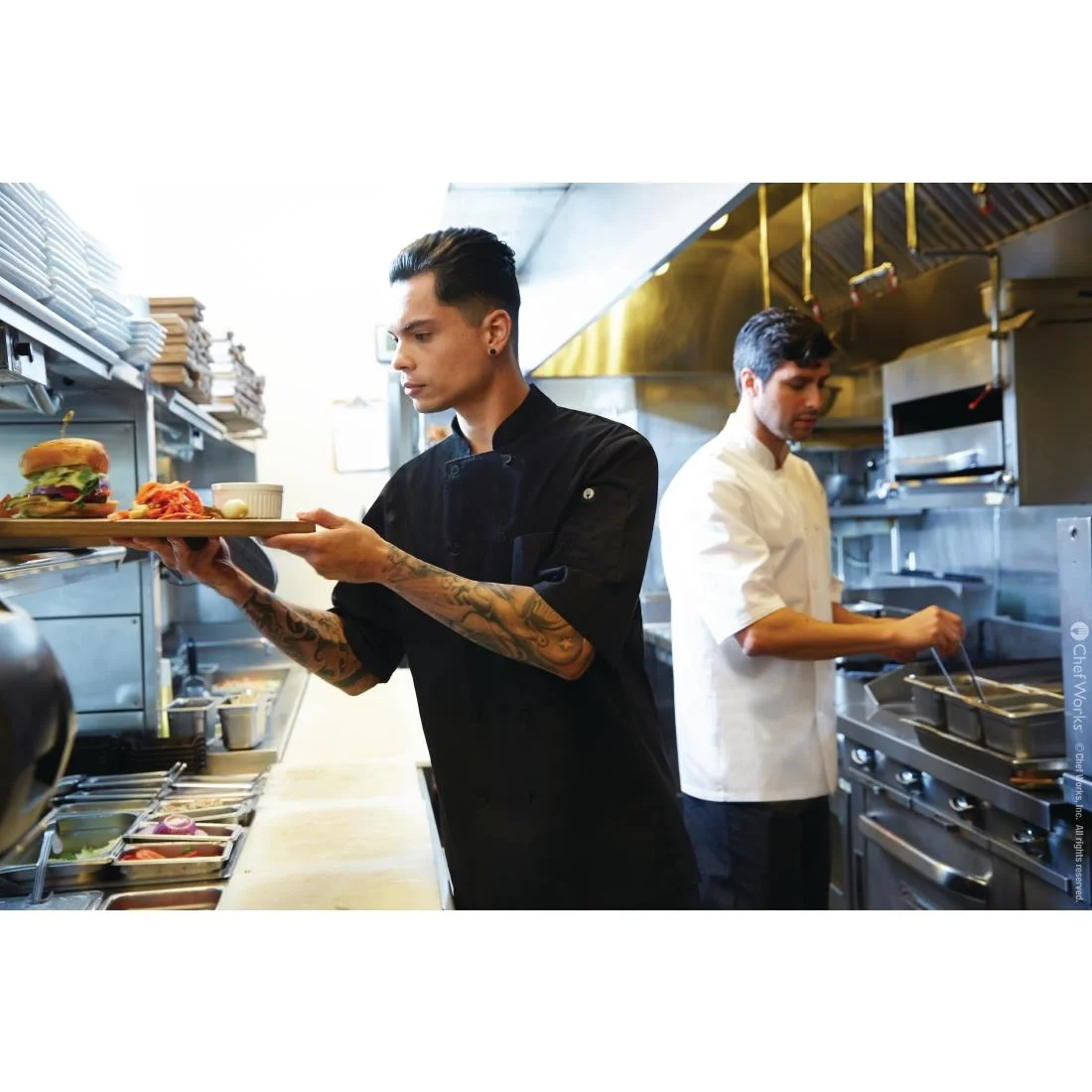 Chef Works Montreal Cool Vent Black Unisex Chefs Jacket - Image 3