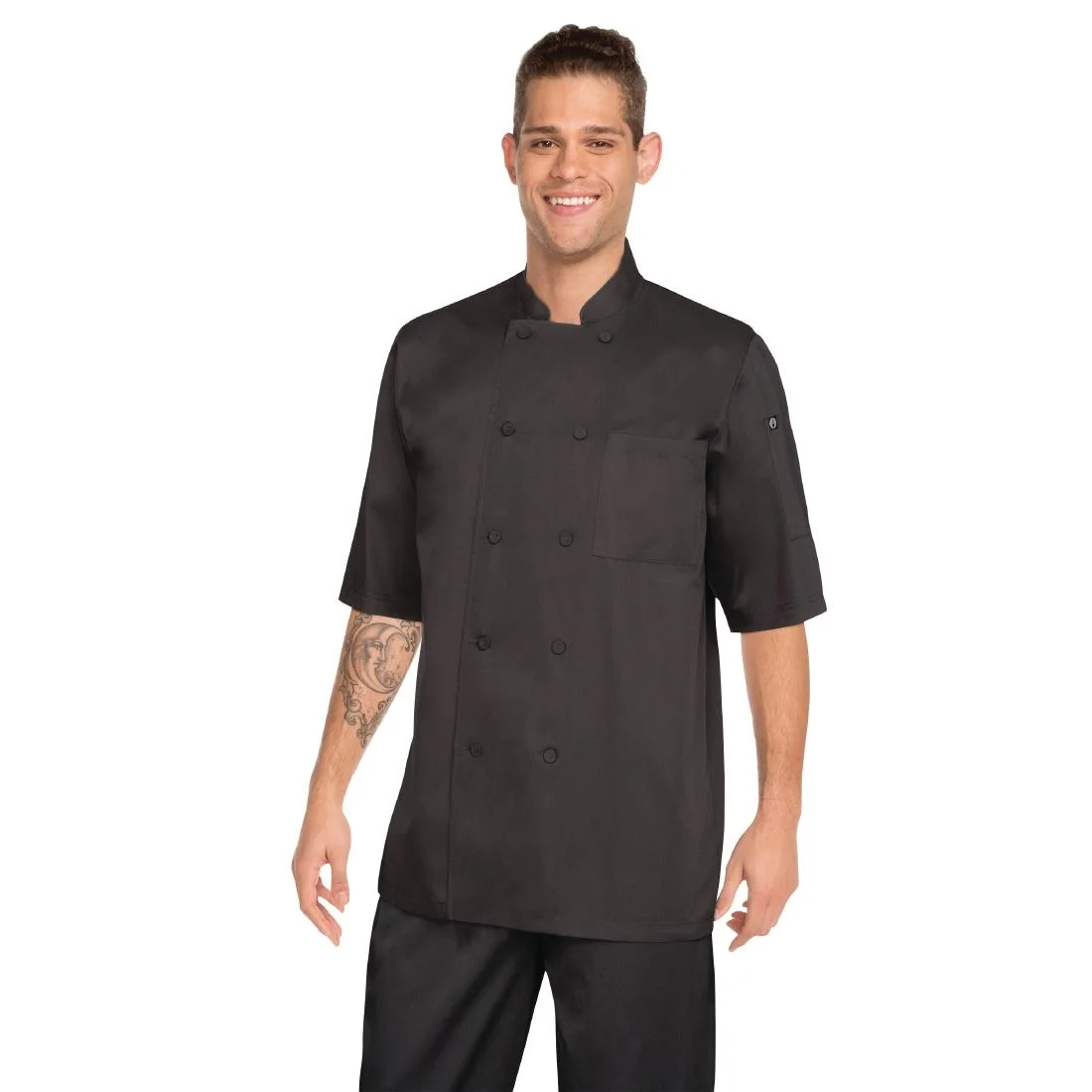Chef Works Montreal Cool Vent Black Unisex Chefs Jacket - Image 4