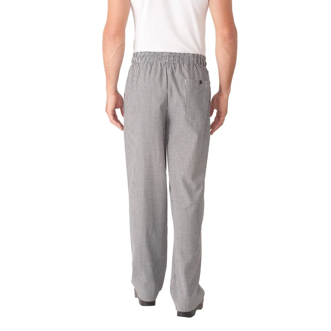 Chef Works Essential Baggy Pants Small Black Check - Image 9