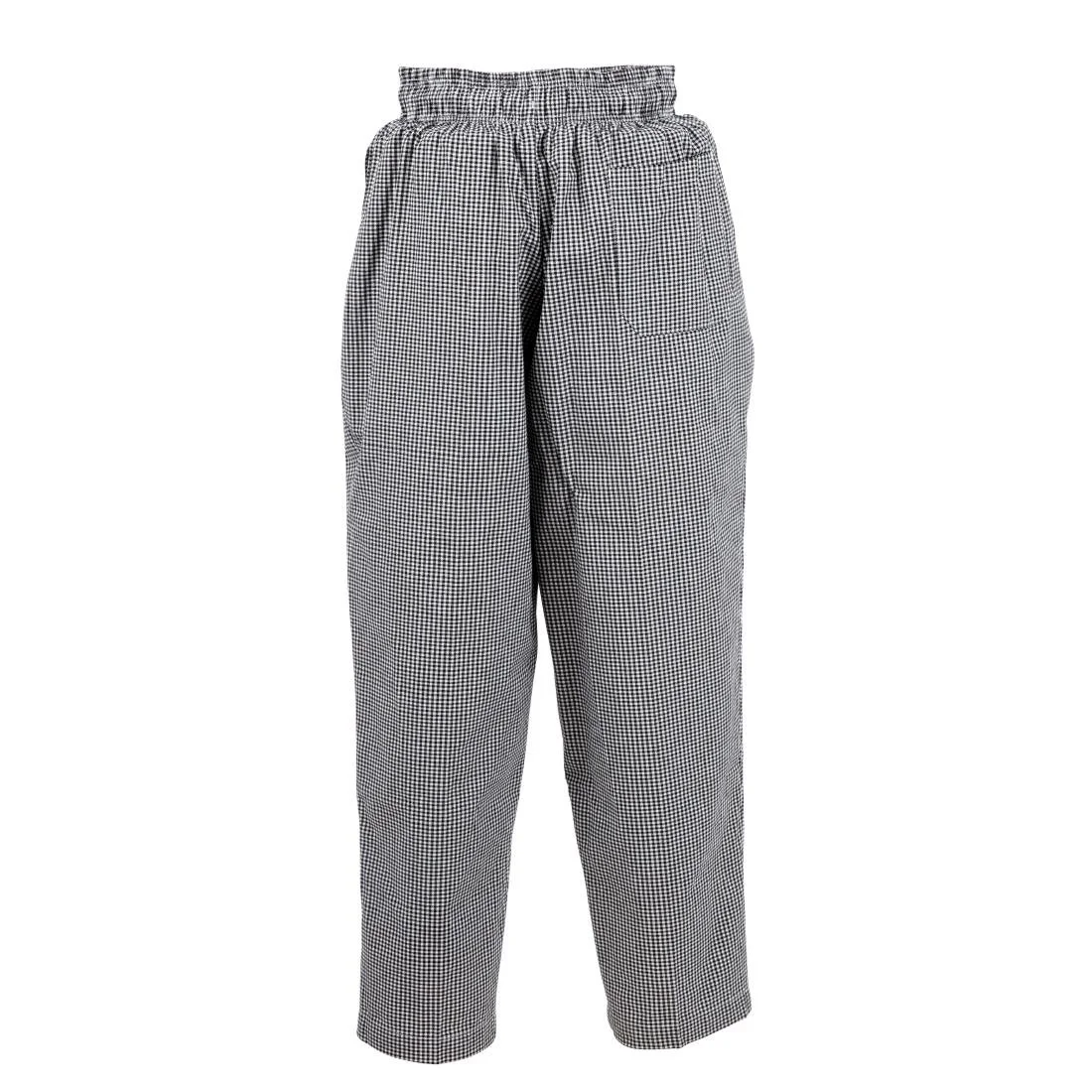 Chef Works Essential Baggy Pants Small Black Check - Image 10