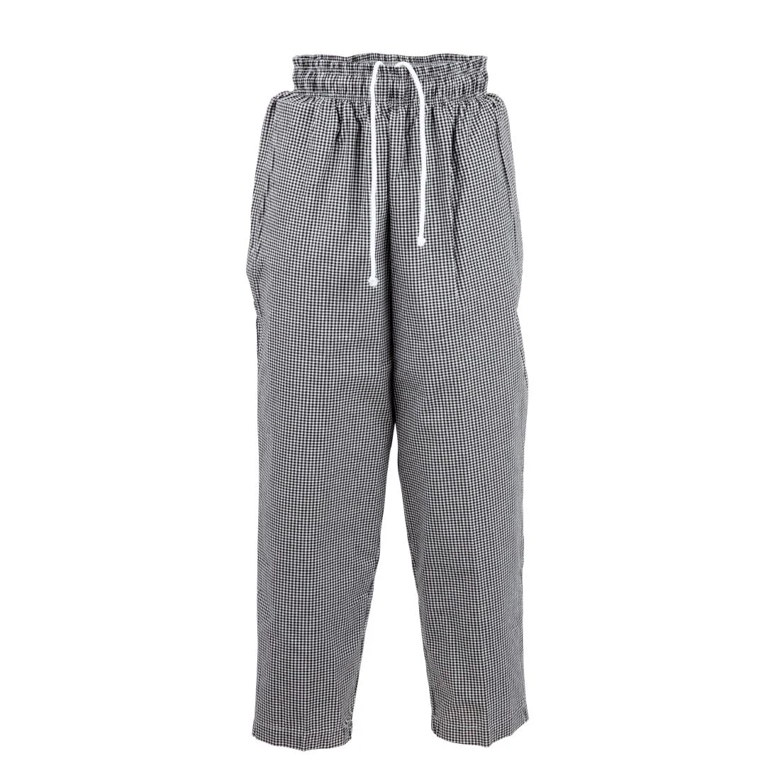 Chef Works Essential Baggy Pants Small Black Check