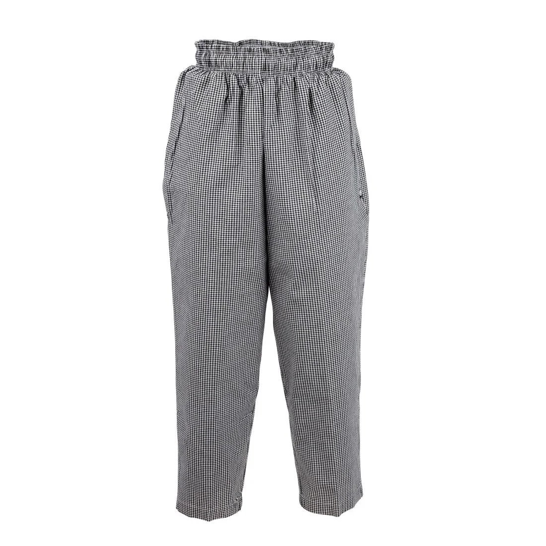 Chef Works Essential Baggy Pants Small Black Check - Image 6