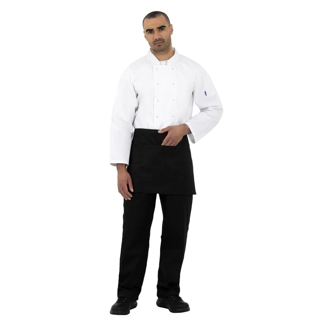 Whites Short Bistro Apron Black - Image 2