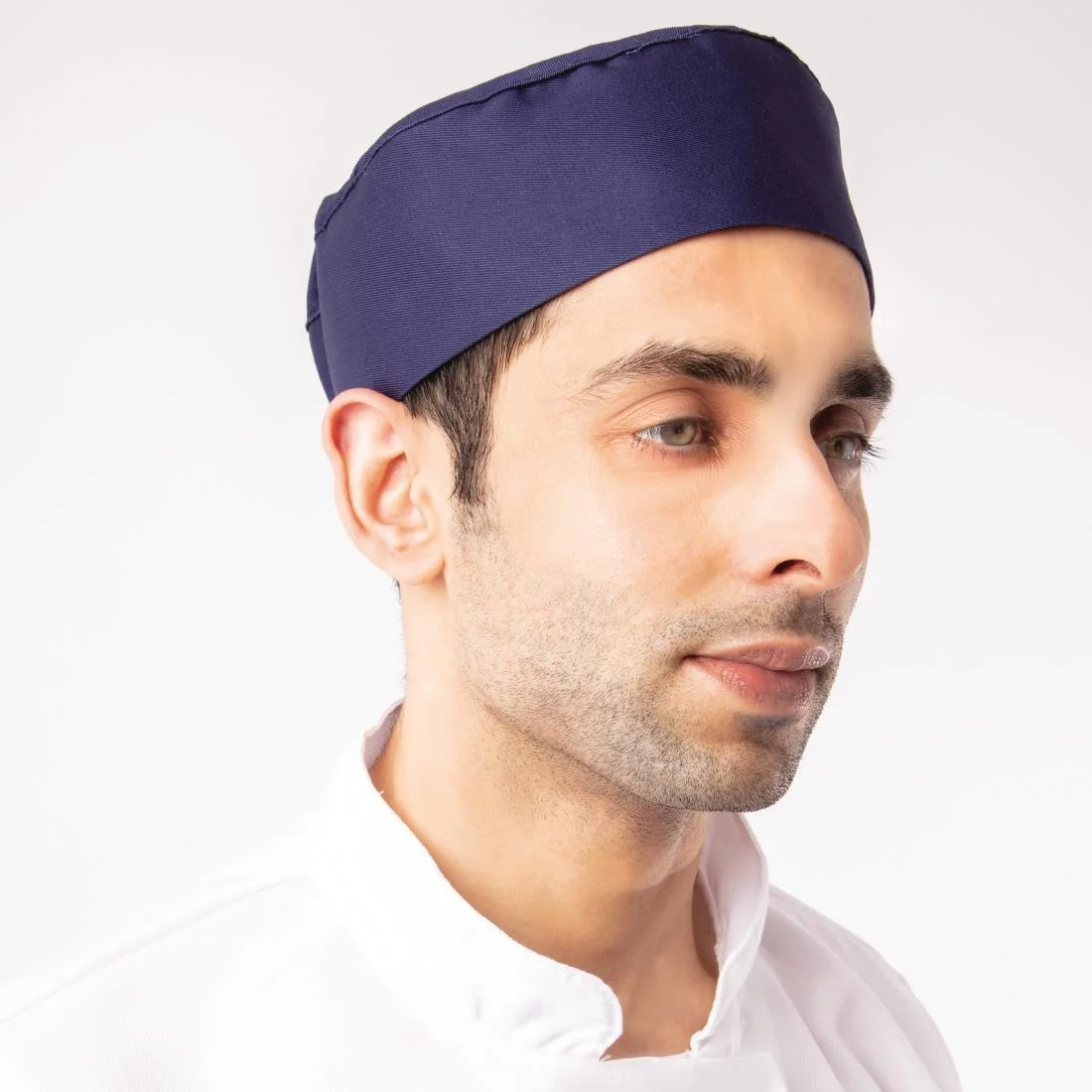 Whites Chefs Skull Cap Blue - Image 4