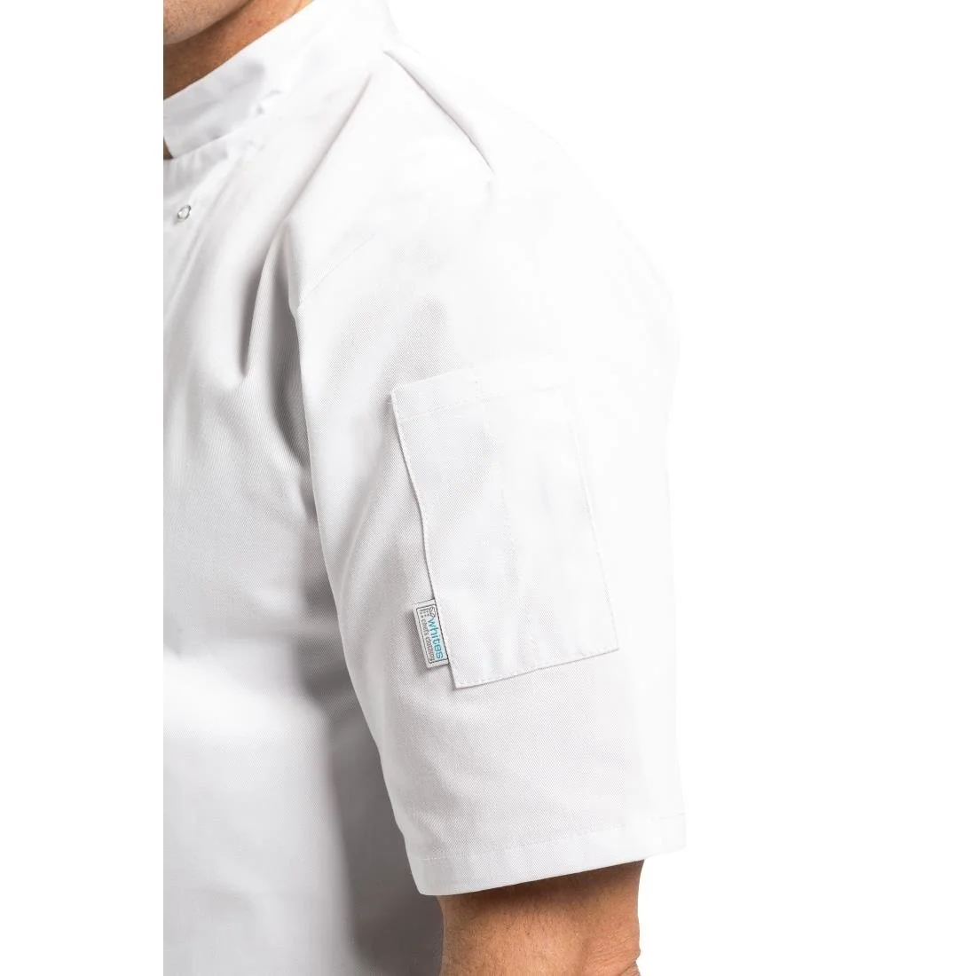 Whites Vegas Unisex Chef Jacket Short Sleeve White - Image 3