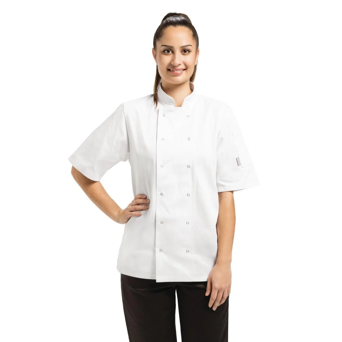 Whites Vegas Unisex White Short Sleeve Chef Jacket - Image 2