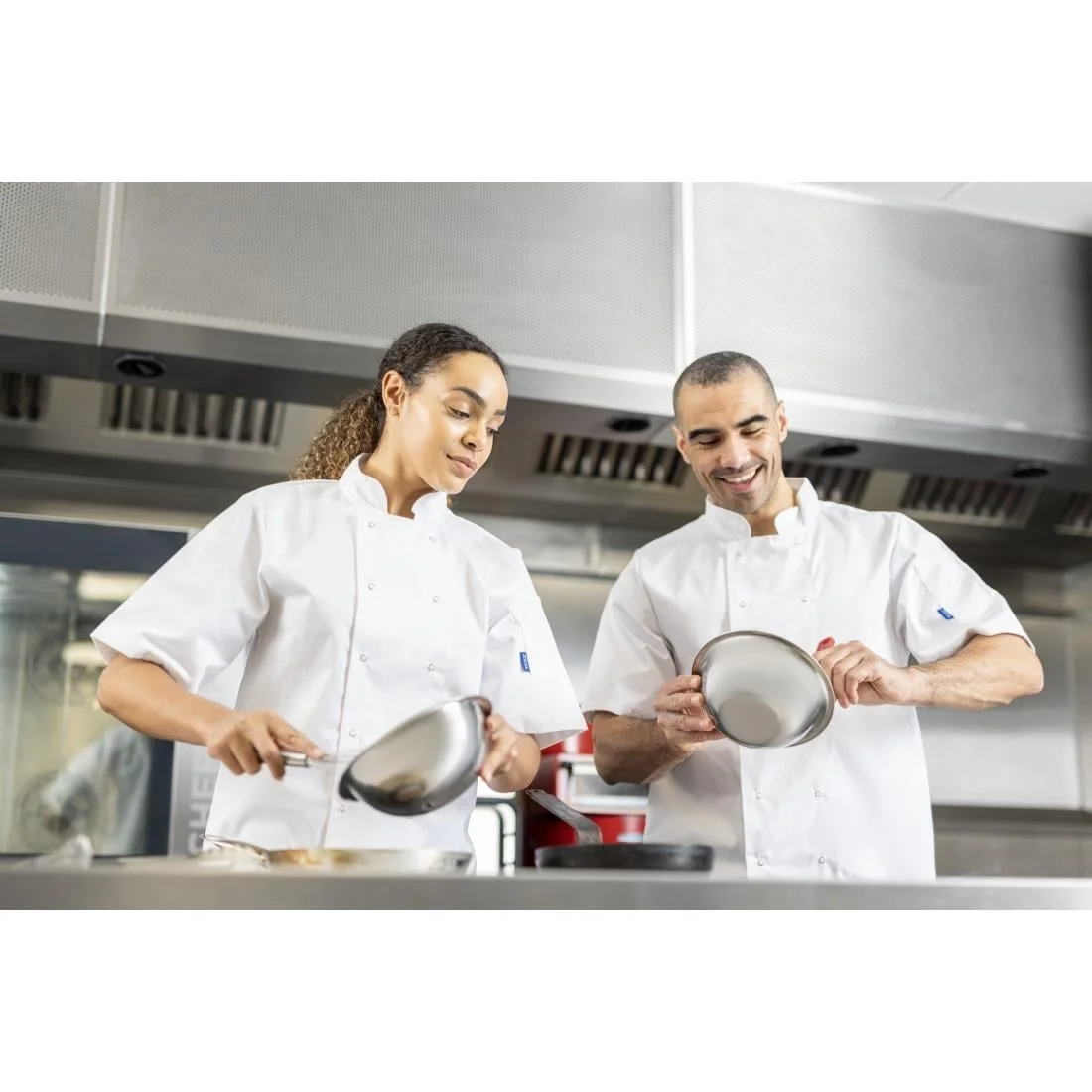 Whites Vegas Unisex White Short Sleeve Chef Jacket - Image 4