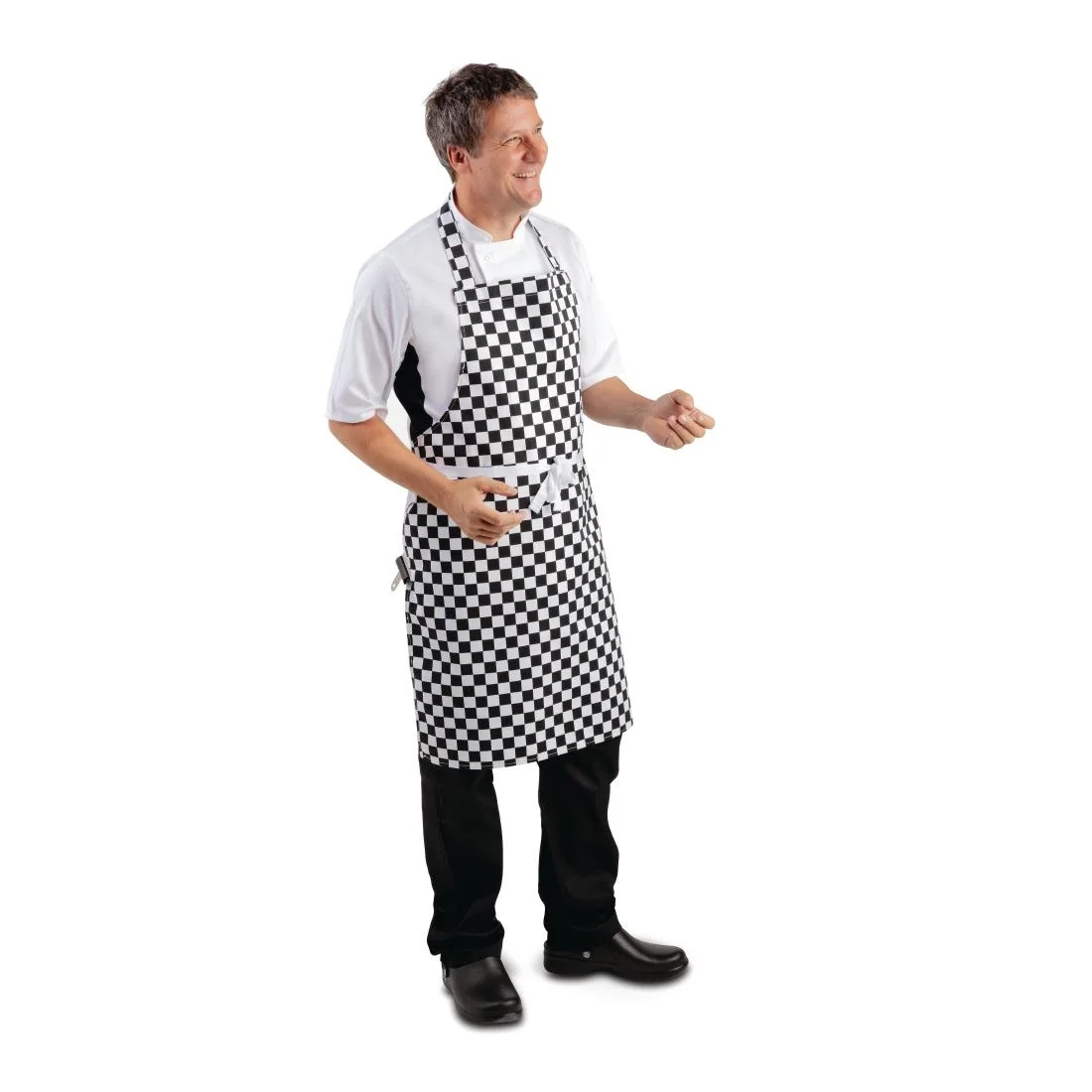 Whites Bib Apron Black and White Check - Image 3