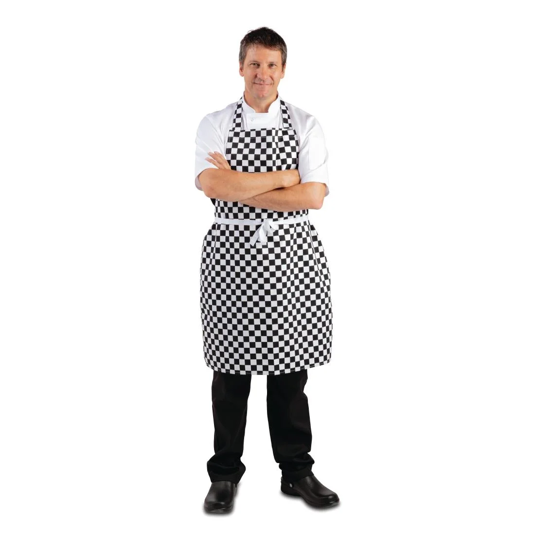 Whites Bib Apron Black and White Check - Image 4