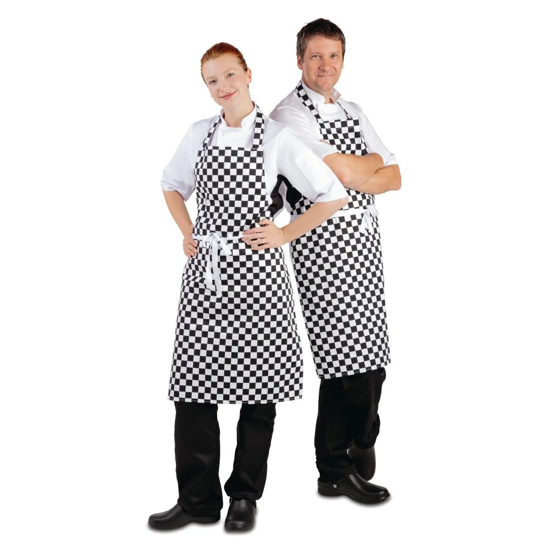 Whites Bib Apron Black and White Check - Image 7