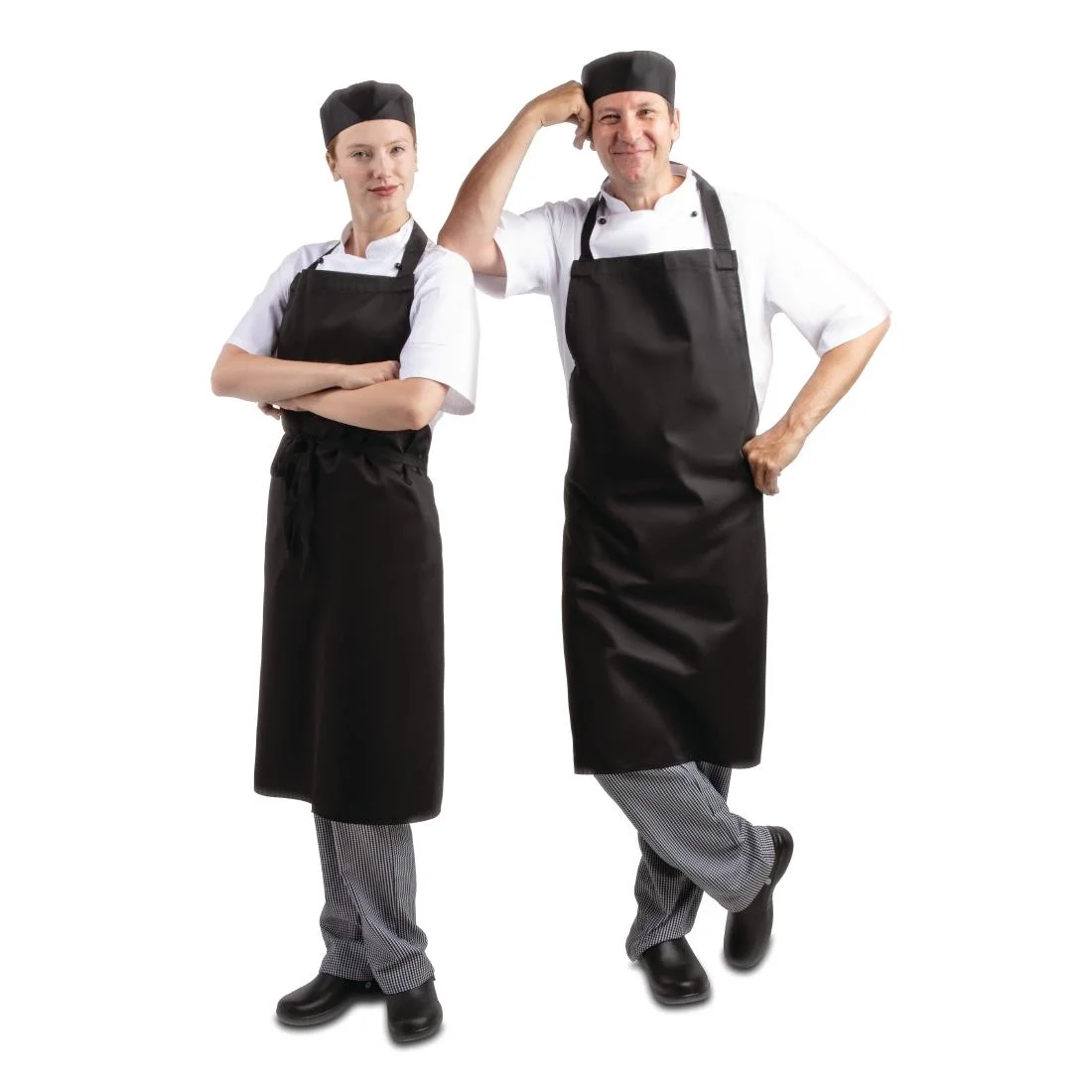 Whites Bib Apron Polycotton Black - Image 5