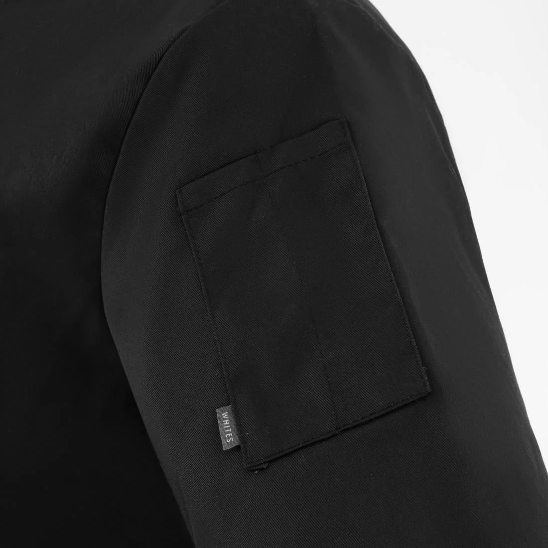 Whites Vegas Unisex Black Short Sleeve Chef Jacket - Image 11