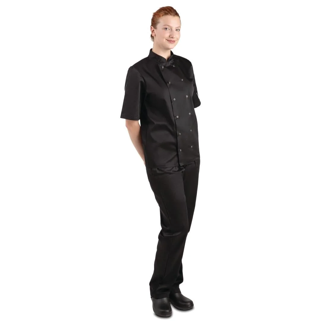 Whites Vegas Unisex Black Short Sleeve Chef Jacket - Image 13