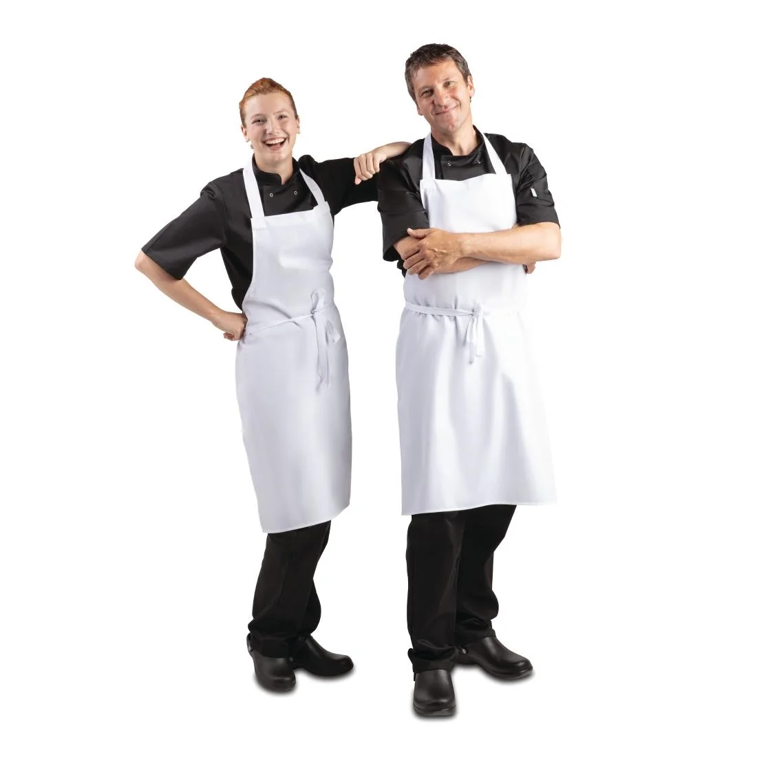 Whites Bib Apron Polycotton White - Image 6