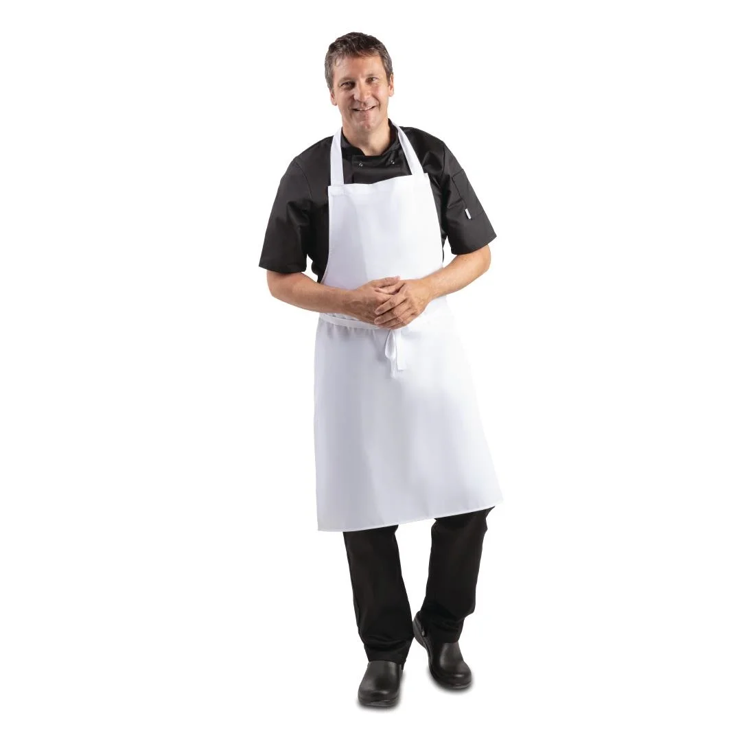 Whites Bib Apron Polycotton White - Image 7