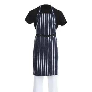 Whites Bib Apron Butchers Stripe Blue