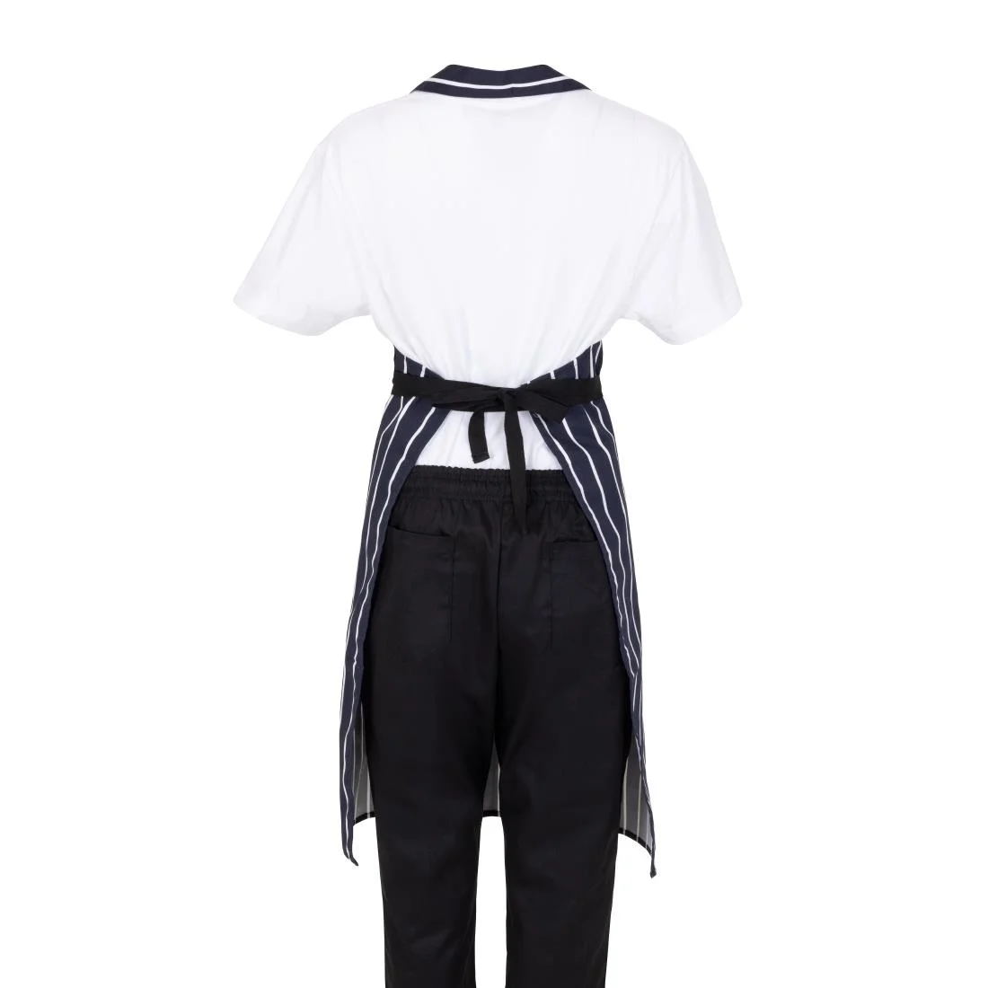 Whites Bib Apron Butchers Stripe Blue - Image 5