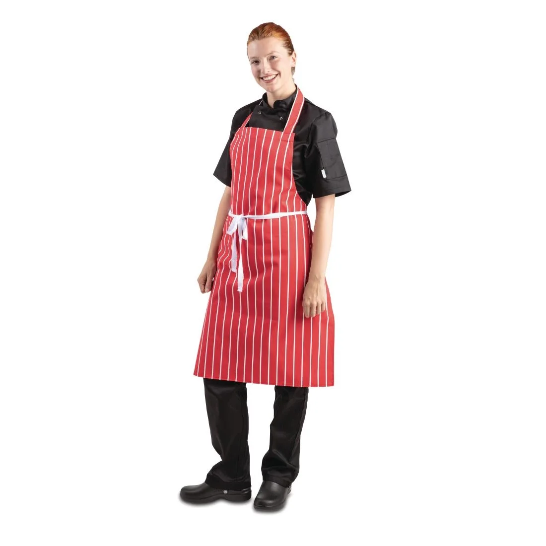 Whites Bib Apron Red And White Stripe - Image 2