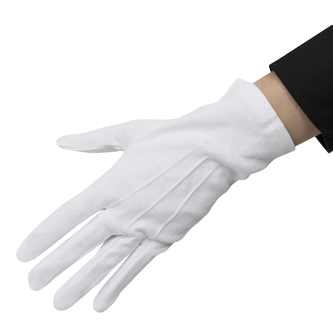 Mens Waiting Gloves White M - Image 8