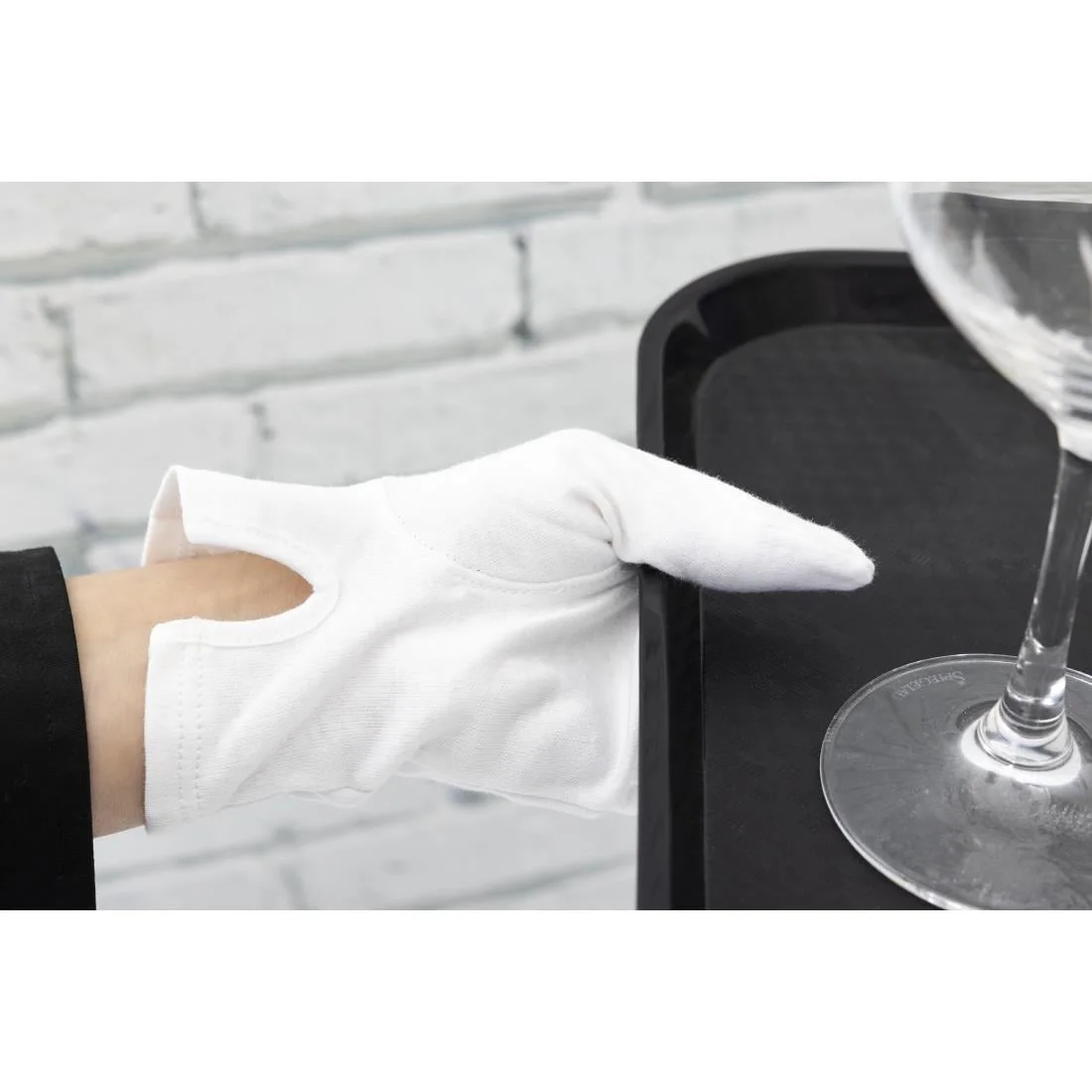 Mens Waiting Gloves White M - Image 10