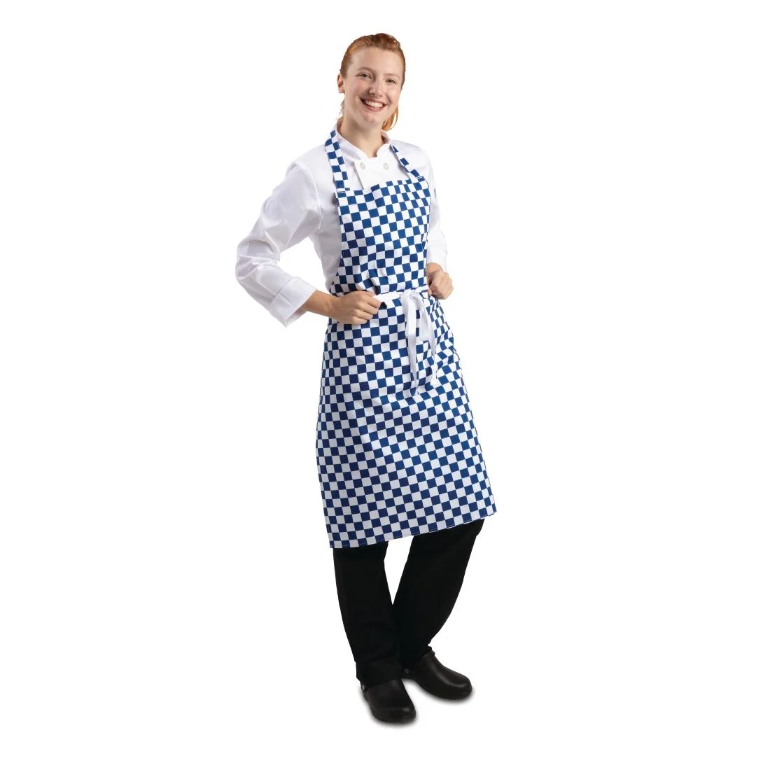Whites Bib Apron Blue And White Check - Image 5