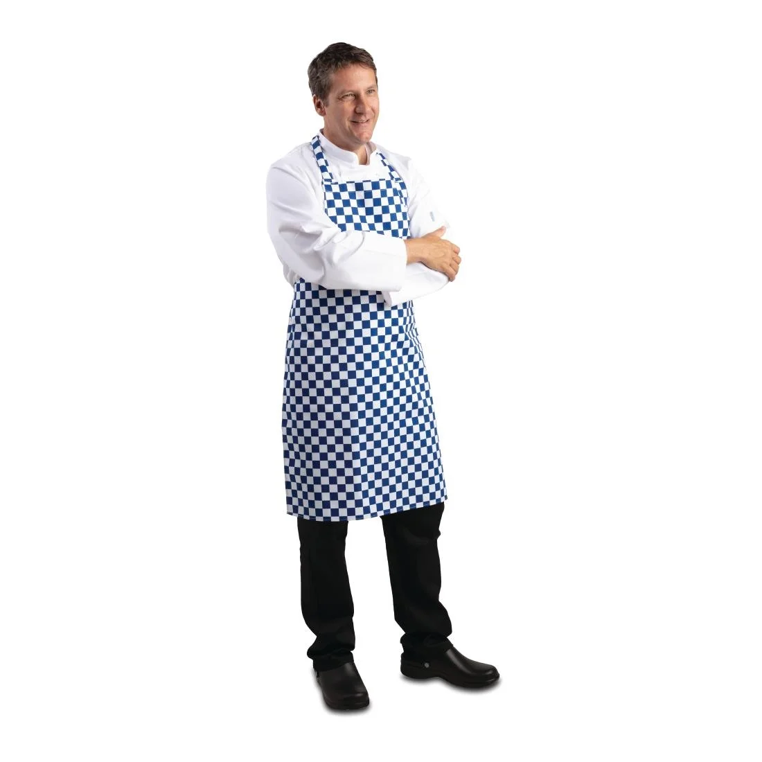Whites Bib Apron Blue And White Check - Image 8