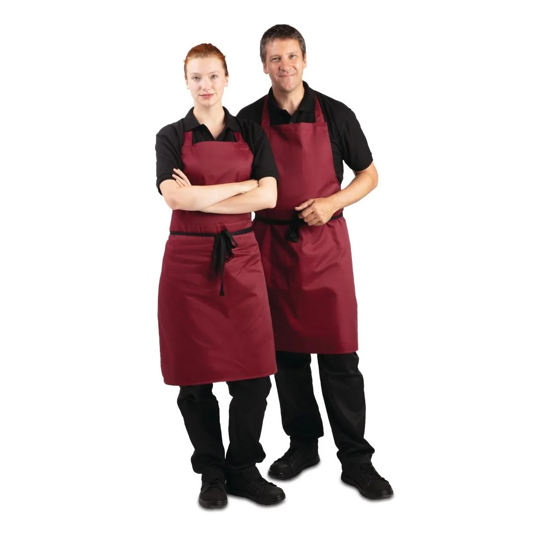 Whites Bib Apron Burgundy - Image 5