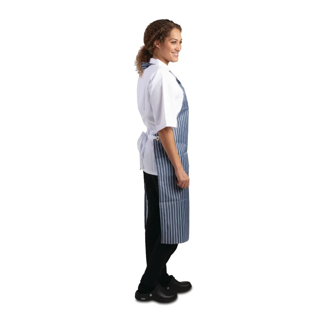 Whites Waterproof Bib Apron Blue and White - Image 2