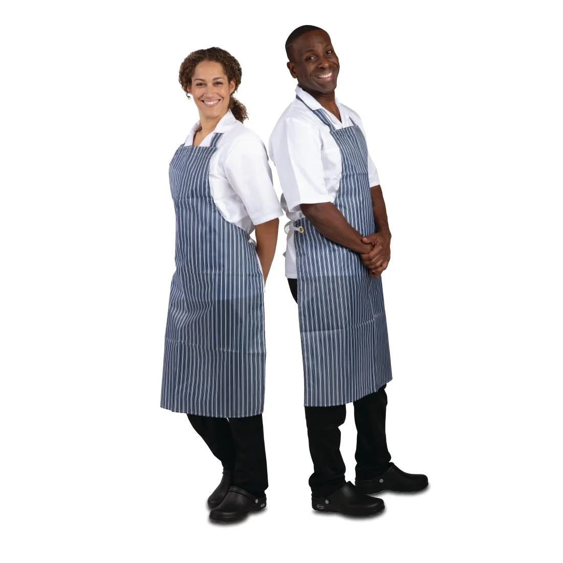 Whites Waterproof Bib Apron Blue and White - Image 6