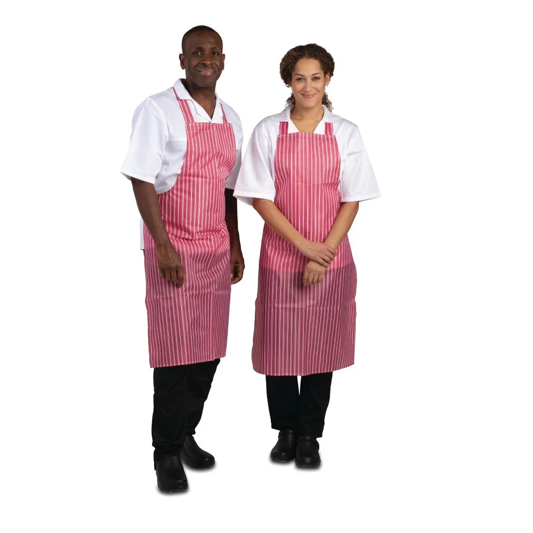 Whites Waterproof Bib Apron Red And White Stripe - Image 5