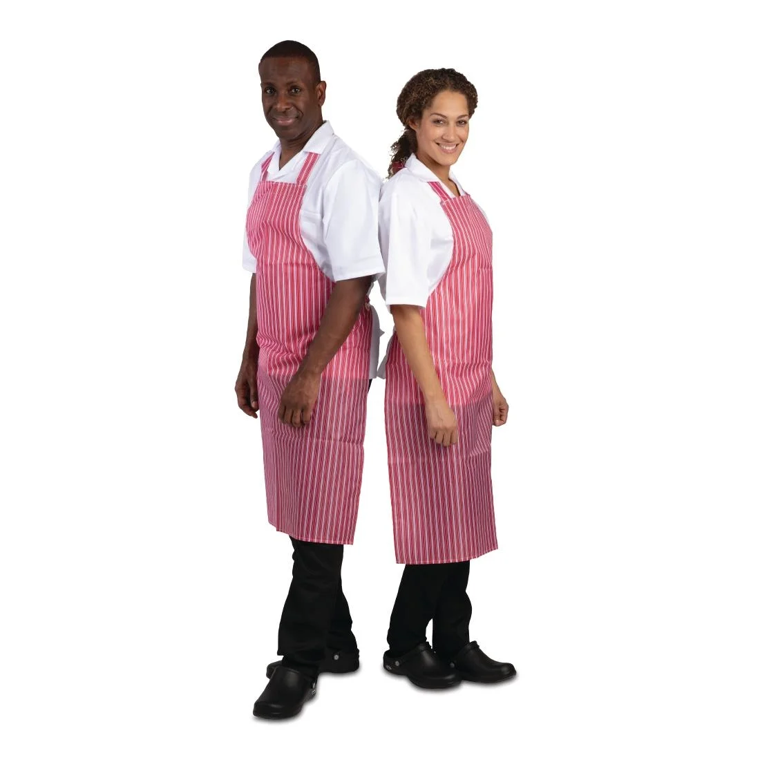 Whites Waterproof Bib Apron Red And White Stripe - Image 6