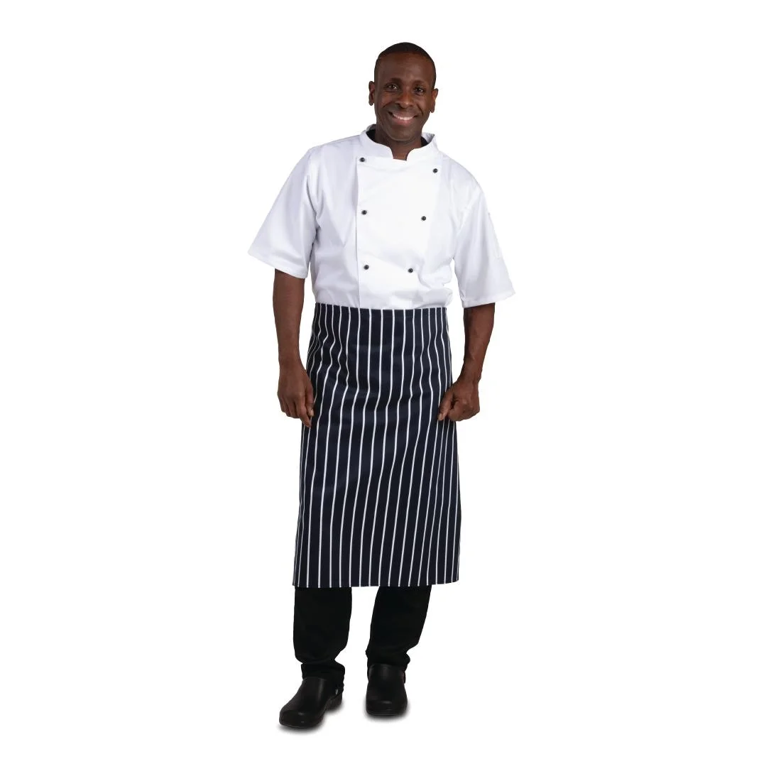 Whites Butchers Waist Apron Blue and White Stripe - Image 3