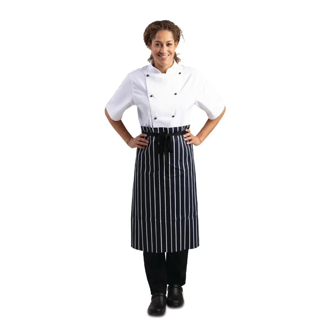 Whites Butchers Waist Apron Blue and White Stripe - Image 2