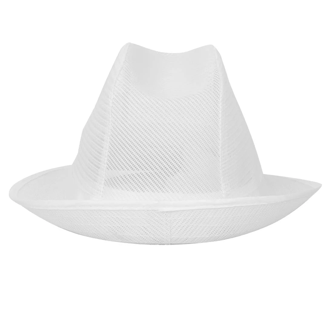 Trilby Hat with Net Snood White - Image 4