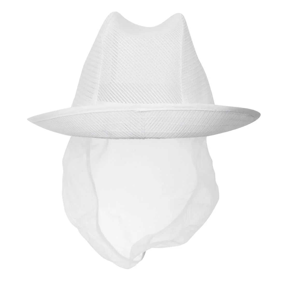 Trilby Hat with Net Snood White - Image 7
